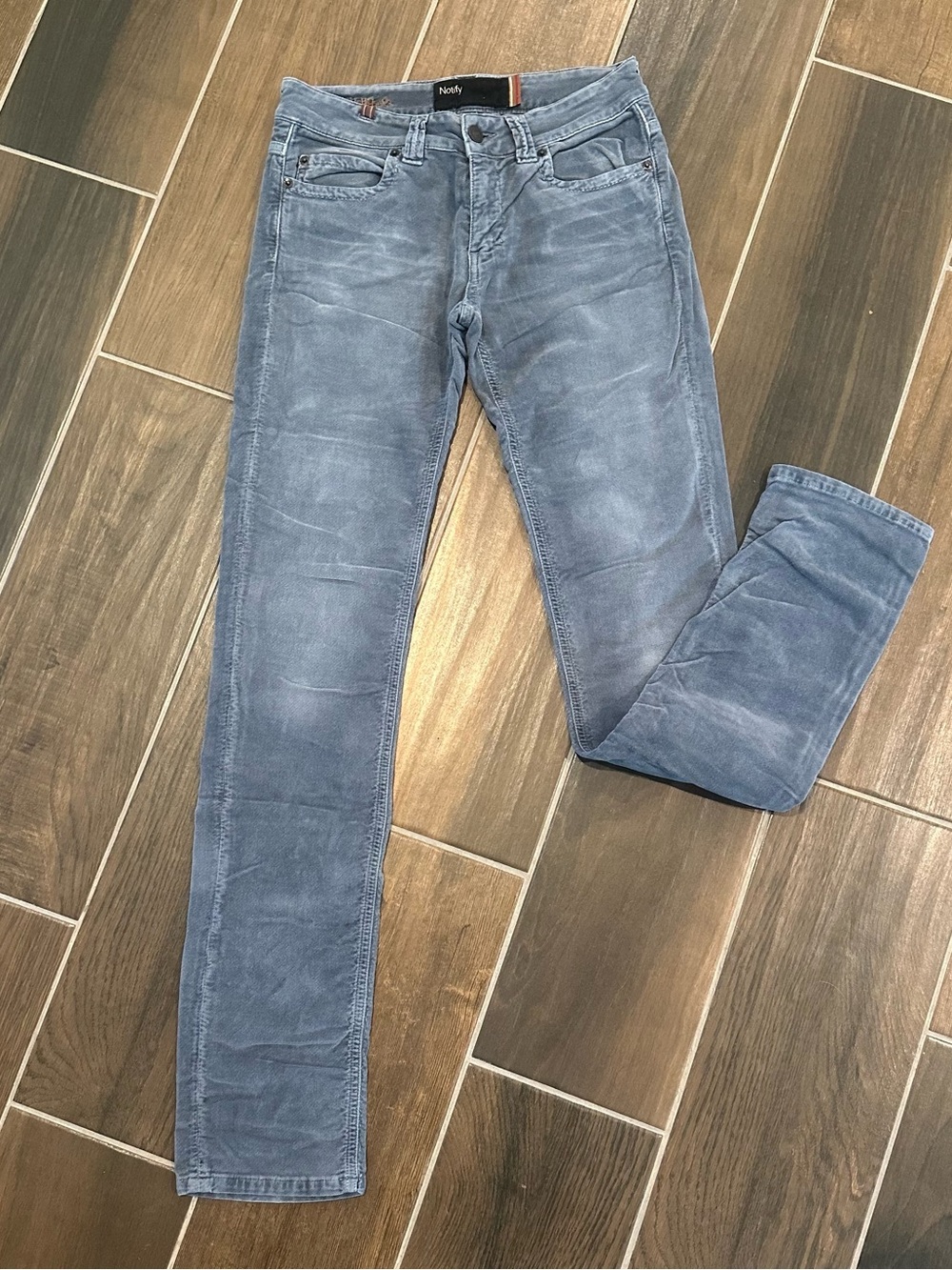 Notify Italian Corduroy Blue Slim Fit Jeans